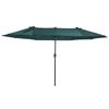 DodiOnline 4.6m Garden Parasol Double-Sided Sun Umbrella Patio Market Shelter Canopy Shade Outdoor Green