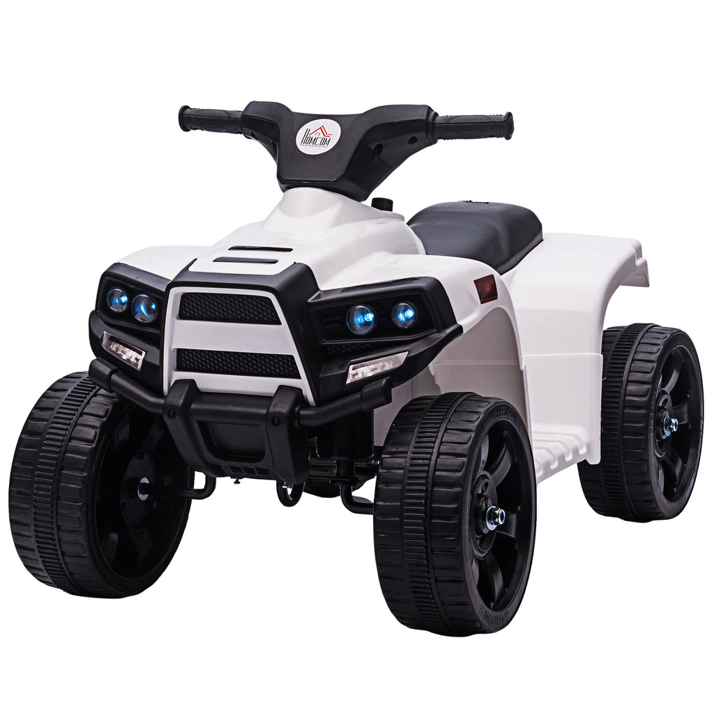 DodiOnline 6V Kids Electric Ride on Car, All Terrain Vehicle Toy, Quad Bike With Headlights, Horn, for Toddlers 18-36 Months White