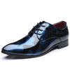 Men's plus size pointed British men's formal single shoes, business leather shoes