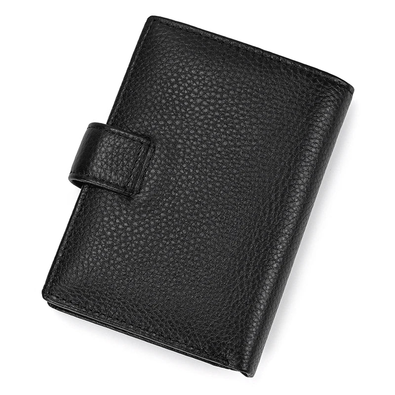 Retro anti-theft leather men's wallet male clip purse wallet casual style short purse cowhide retro luxury business card holder