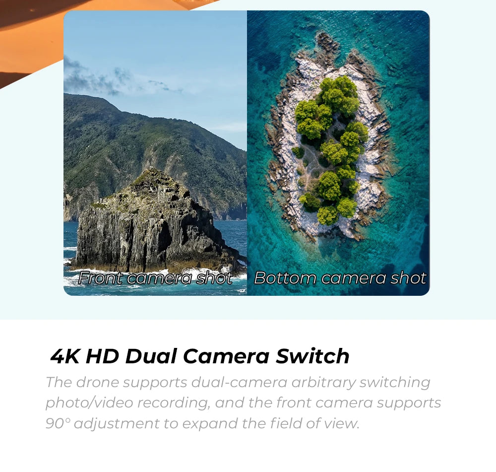 KBDFA New Drone H16 GPS Professional Dual Camera Dron Quadcopter Brushless Aerial Photography Laser Obstacle Avoidance RC Toy