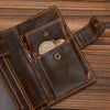 Retro anti-theft leather men's wallet male clip purse wallet casual style short purse cowhide retro luxury business card holder