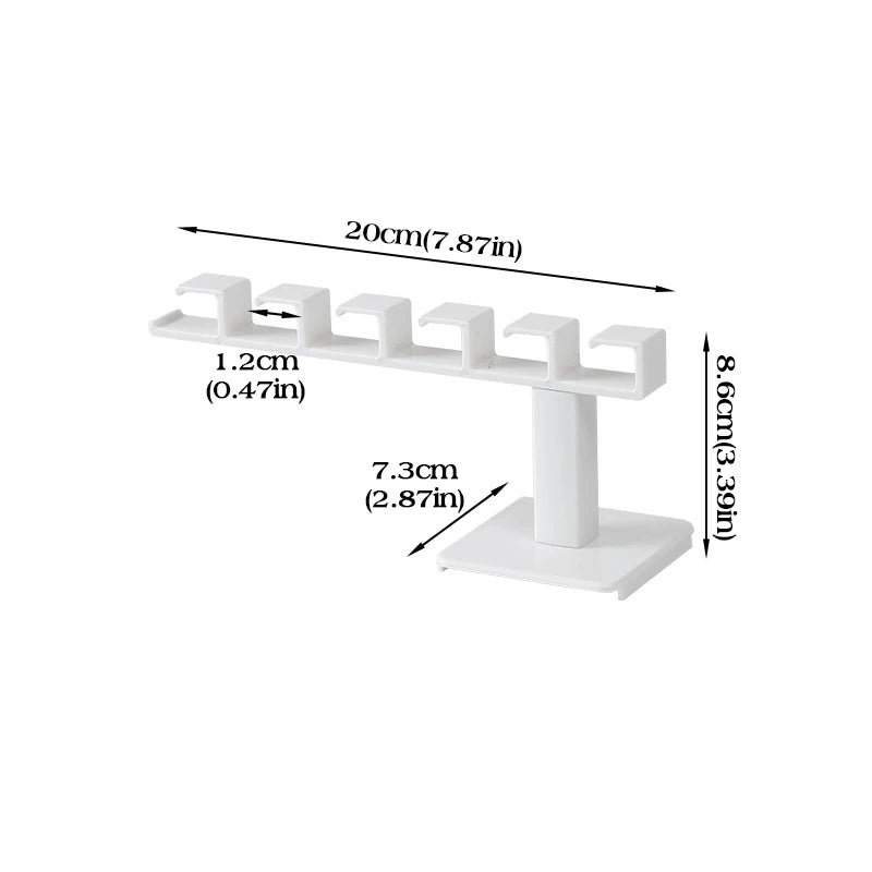 Houseeker 6 Hooks Hat Holder L Shaped Baseball Cap Storage Rack Wall Mount Hat Belt Organizer Hooks