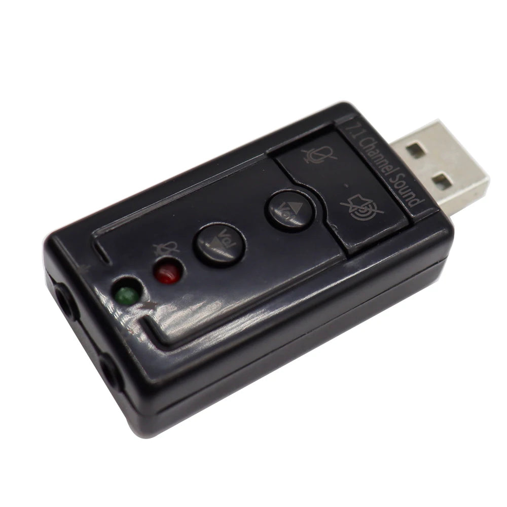 7.1 USB Stereo Audio Adapter Mini External Sound Card for Windows XP/2000/Vista/7 USB Audio Adapter for PC and Laptop