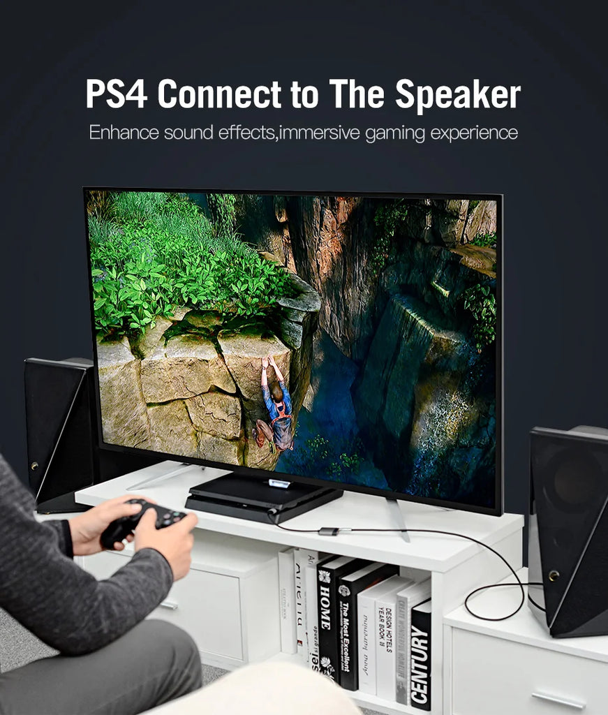 Vention USB External Sound Card USB to 3.5mm Audio Adapter with Microphone for PC Laptop MacBook PS5 Gaming Headset Sound Card