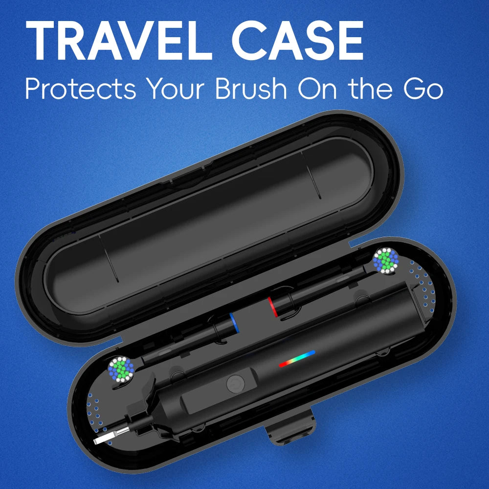 Intelligent Rotating Electric Toothbrush, Rechargeable Rotary Toothbrush Compatible with Oral B Replacement Electric Brush Heads