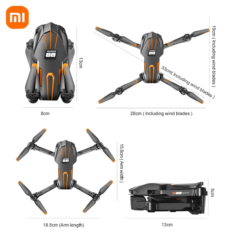 Xiaomi D88 Drone 8K Aerial HD Dual Camera Photography Intelligent Obstacle Avoidance Brushless Motor 5G WIFI GPS Return VR Drone