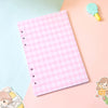 50 Sheet A5 A6 Loose-leaf Colorful Refill Inner Page Line Blank Grid Inner Page Inside Paper Stationery