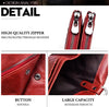 RFID Card Holder Wallet for Men Genuine Leather Small Money Bag Luxury Double Zipper Coin Pocket Quality Male Clutch Carteira