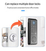 Wifi Tuya Tamper Proof Fingerprint Smart Lock for Keyless Entry Keypad Deadbolt Lock for Front Door Physical Key Remote Unlock