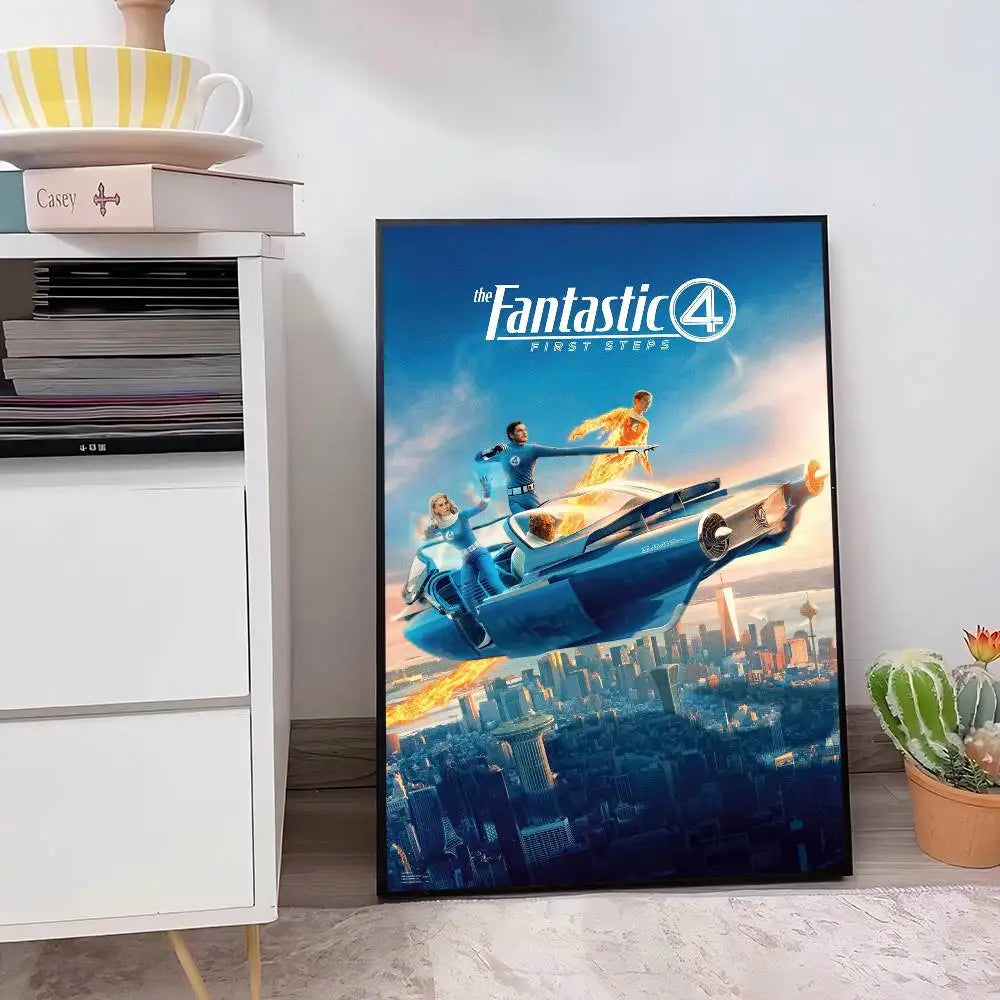 Movie The F-Fantastic Four Self-adhesive Art Poster Whitepaper Prints Posters Artwork Aesthetic Art Wall Painting