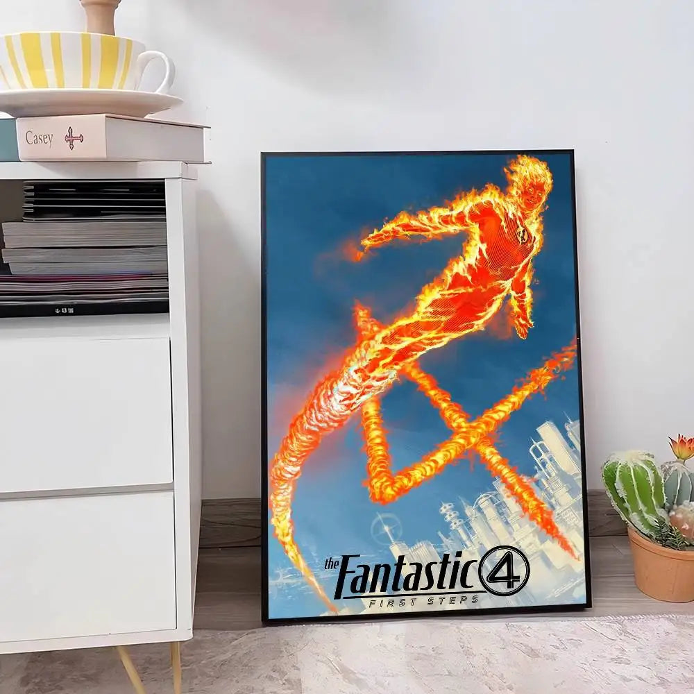 Movie The F-Fantastic Four Self-adhesive Art Poster Whitepaper Prints Posters Artwork Aesthetic Art Wall Painting