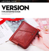 RFID Card Holder Wallet for Men Genuine Leather Small Money Bag Luxury Double Zipper Coin Pocket Quality Male Clutch Carteira