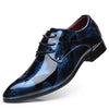 Men's plus size pointed British men's formal single shoes, business leather shoes