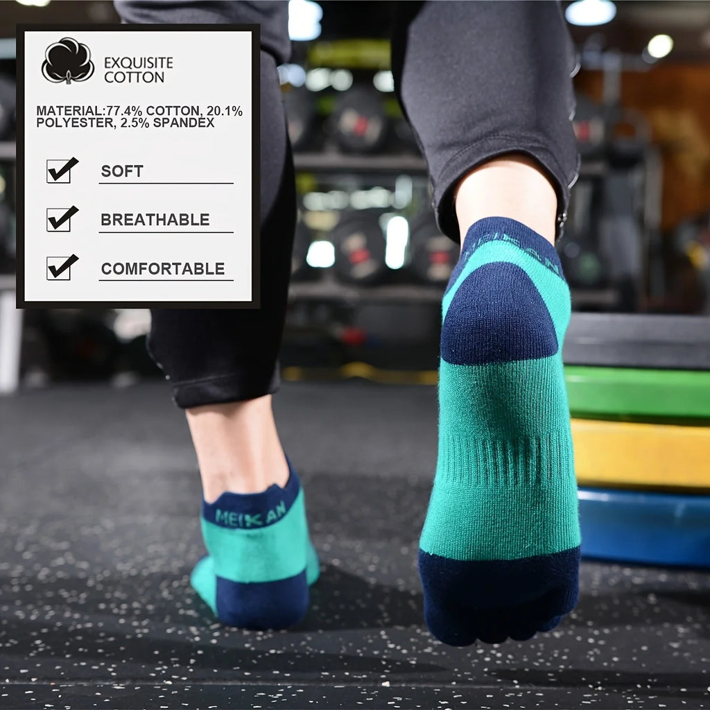 Sport Short Five Finger Socks s Breathable Comfortable Shaping Anti Friction Men's Socks With Toes Outdoor Basketball Travel