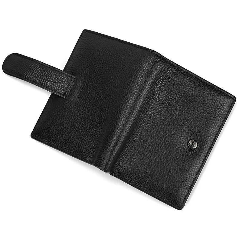 Retro anti-theft leather men's wallet male clip purse wallet casual style short purse cowhide retro luxury business card holder