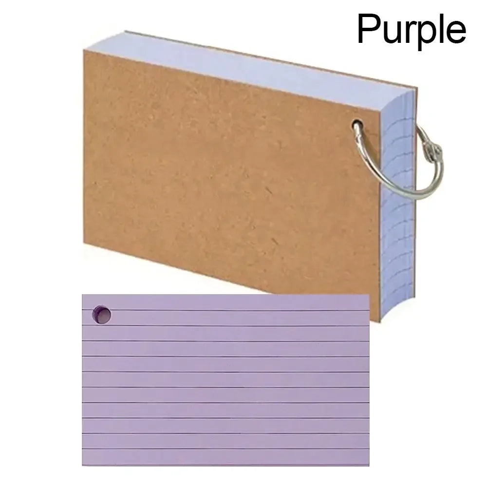 Multifunctional DIY Index Cards Horizontal Line Binder Index Sticker Colorful Loof-leaf Notepad Students