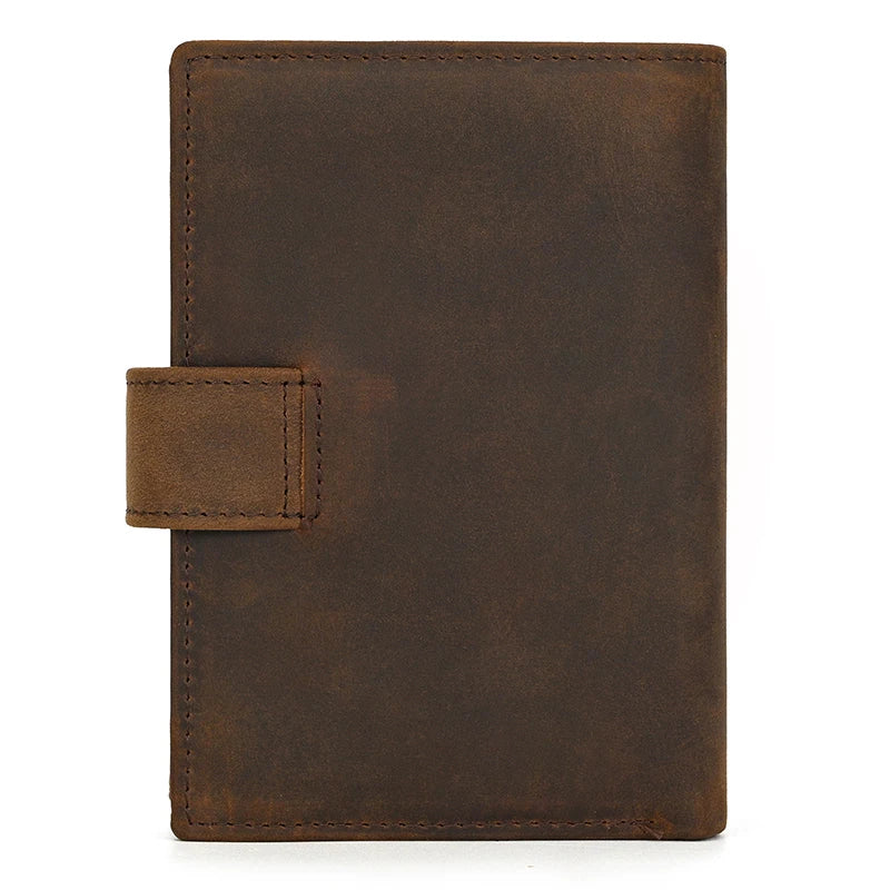 Retro anti-theft leather men's wallet male clip purse wallet casual style short purse cowhide retro luxury business card holder