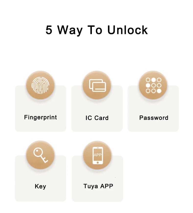 Tuya SmartLife APP WiFi Remote Control Smart Fingerprint Password RFID IC Card Lock Dead Bolt For Indoor Home Wooden Metal Door