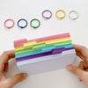 Multifunctional DIY Index Cards Horizontal Line Binder Index Sticker Colorful Loof-leaf Notepad Students