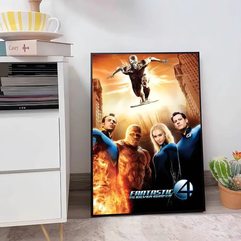 Movie The F-Fantastic Four Self-adhesive Art Poster Whitepaper Prints Posters Artwork Aesthetic Art Wall Painting