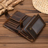 Retro anti-theft leather men's wallet male clip purse wallet casual style short purse cowhide retro luxury business card holder