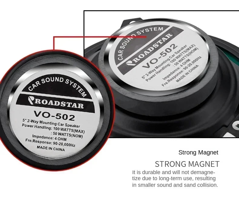 4/5/6.5 Inch Universal Car Coaxial Speakers HiFi Automotive Audio Full Range Frequency Subwoofer Enhanced Car Stereo Sound