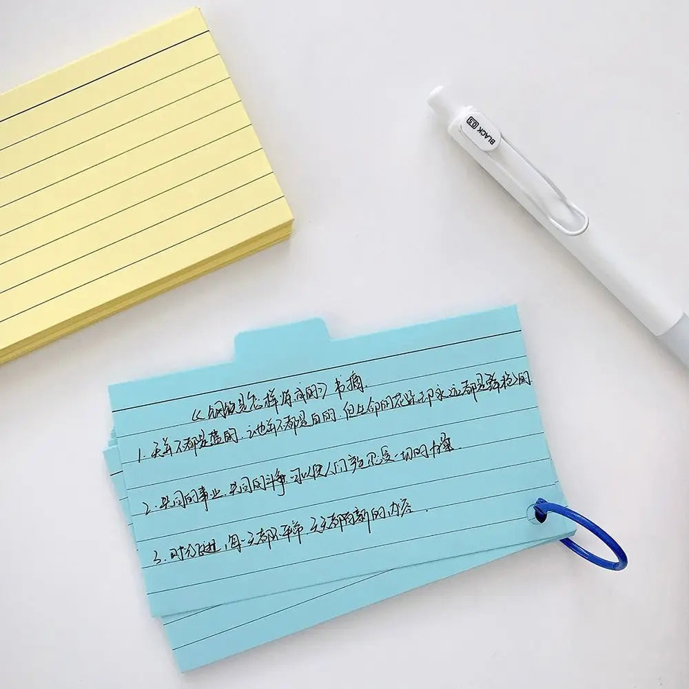 Multifunctional DIY Index Cards Horizontal Line Binder Index Sticker Colorful Loof-leaf Notepad Students
