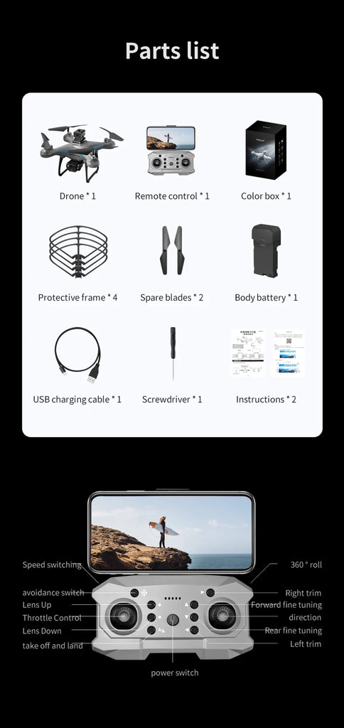 Xiaomi KY102 Drone 8K Aerial HD Professional Beauty filters Dual Camera Brushless Motor Obstacle Avoidance Optical Flow Drone