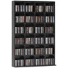 DodiOnline CD Storage Unit with Adjustable Shelves, 89 x 130.5 cm, Black