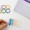 Multifunctional DIY Index Cards Horizontal Line Binder Index Sticker Colorful Loof-leaf Notepad Students