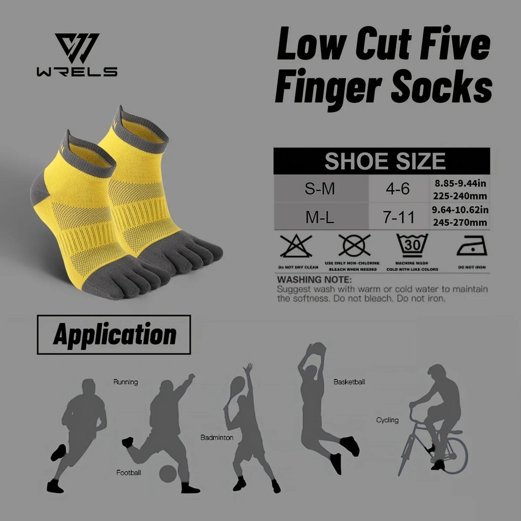 Sport Short Five Finger Socks s Breathable Comfortable Shaping Anti Friction Men's Socks With Toes Outdoor Basketball Travel