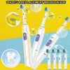 Morning Renewal -360 ° Rotating Electric Toothbrush, Adult Timer 5-mode Rechargeable Toothbrush, 4 replaceable brush heads elect