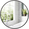 DodiOnline 70cm Aluminium Frame Round Bathroom Mirror - Black