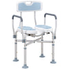 DodiOnline Aluminium Shower Chair, with Padded Seat - Light Blue