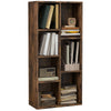 DodiOnline Seven-Cube Bookcase - Rustic Brown Wood Effect