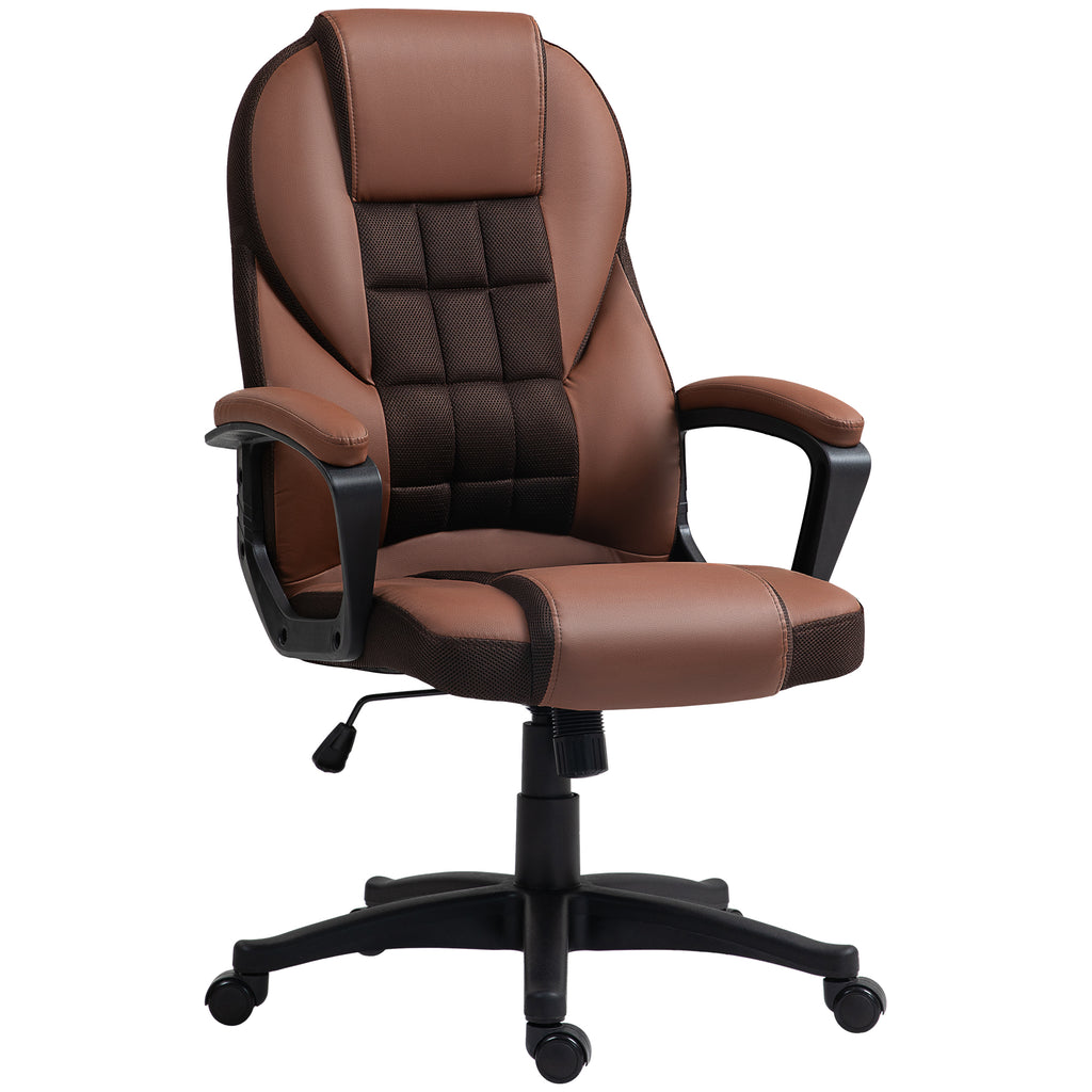 DodiOnline Faux Leather Office Chair - Brown