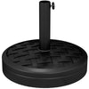 DodiOnline 18kg Concrete Umbrella Parasol Base with Rattan Effect 45cm Dia Heavy Duty Parasol Stand for Outdoor Patio Umbrella