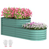 DodiOnline Two-Tier Galvanised Steel Garden Planter - Dark Green