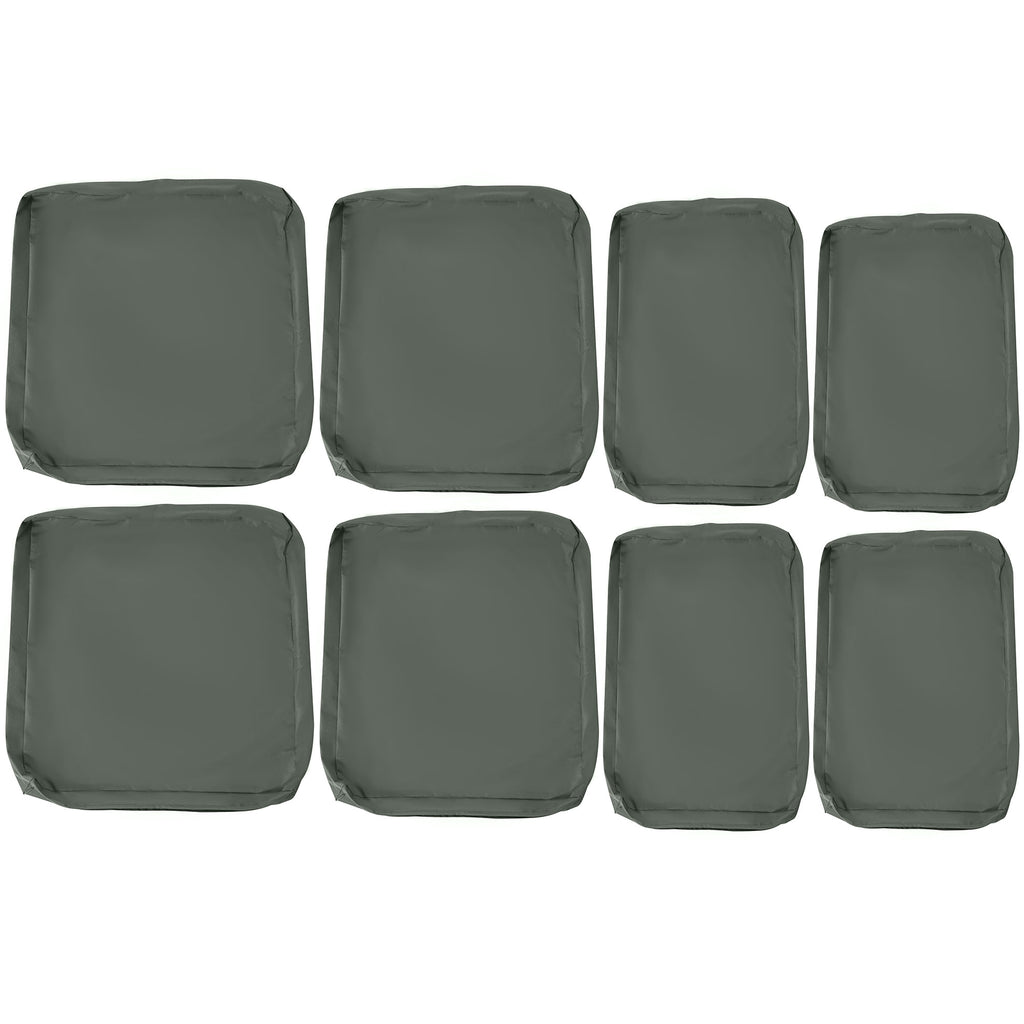 DodiOnline  Replacement Cushion Cover Garden Rattan Patio Furniture Seat Cover Polyester Outdoor Deep Grey- No Cushion Included