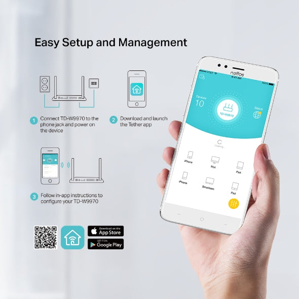 TP-Link TD-W9970: 300Mbps Wireless N VDSL/ADSL Modem Router | DodiOnline