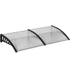 DodiOnline Front Door Canopy, Outdoor Awning, 200 x 96cm Rain Shelter for Window, Porch and Front/Back Door, Clear