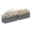 DodiOnline Set of Two Rattan-Effect Planters - Grey