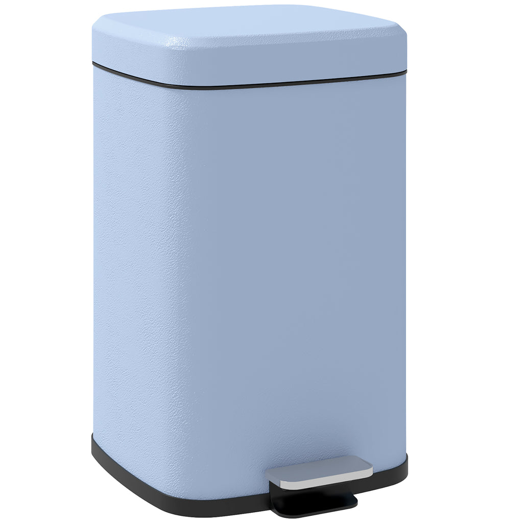 DodiOnline 20L Modern Boxy Metal Home Kitchen Bin - Light Blue
