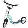 DodiOnline Teen Kids Stunt Scooter w/ Adjustable Handlebar, 12 Inch Rubber Tyres, Dual Brakes, Blue
