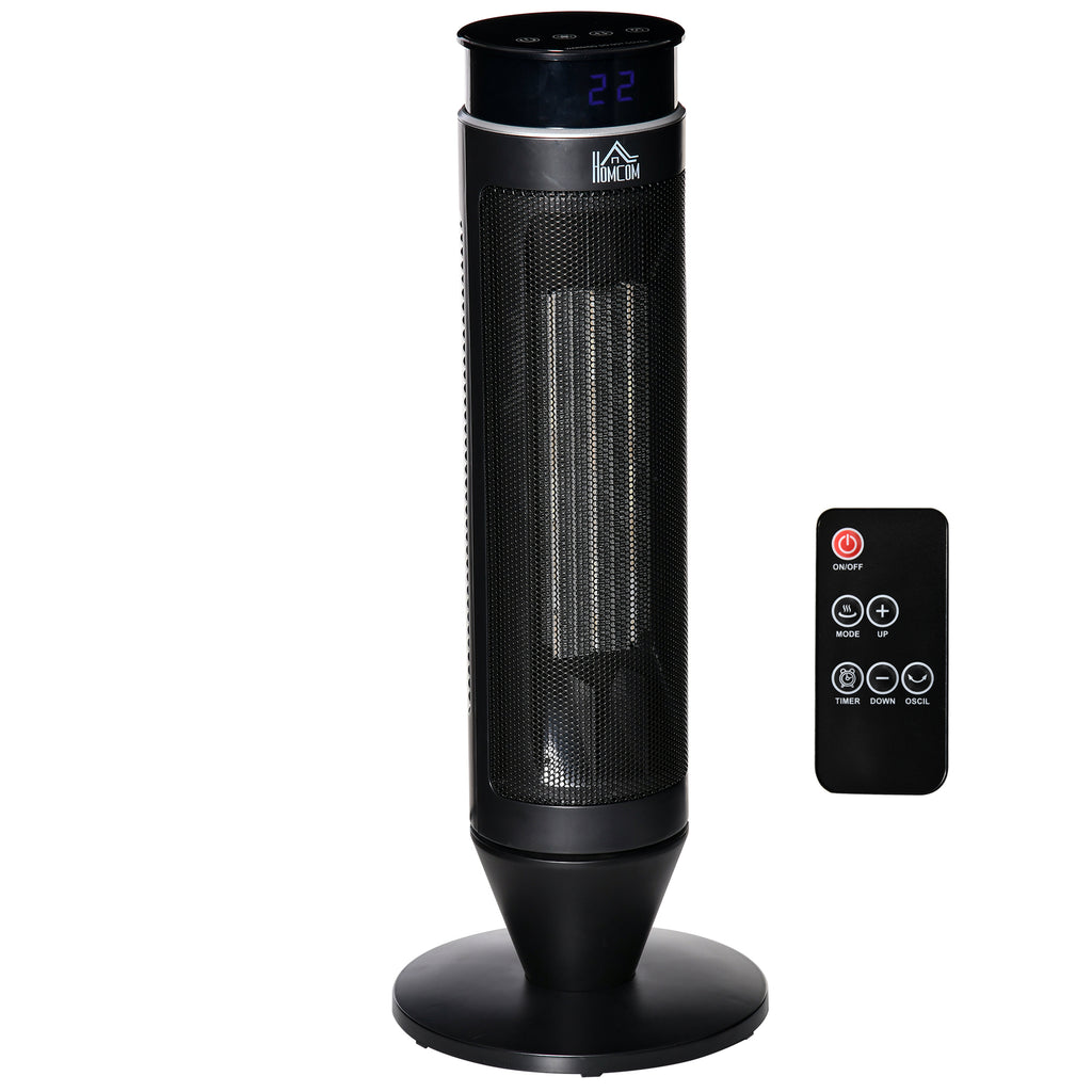 DodiOnline 21 Inch Space Heater, 1000W/2000W Ceramic Electric Heater and Fan, Overheating & Tip-Over Protection, 8H Timer, 42° Oscillation, Portable Heater for Home