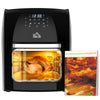 DodiOnline 12L 8 in 1 Digital Air Fryer Oven with Roast, Bake, Dehydrate, 8 Preset Modes, Rapid Air Circulation, Timer, Inner Light, Memory Function, 1800W, Dish Wash Accessory, Black