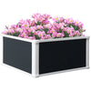 DodiOnline 96L Raised Garden Bed, Weather-resistant PP Planter Box Containers for Outdoor Patio Plant Flower Vegetable, 60 x 60 x 30 cm