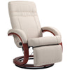 DodiOnline 135° Manual Reclining Swivel Chair, with Footrest - Beige