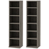DodiOnline Set of Two 102 CD Storage Units - Dark Wood-Effect